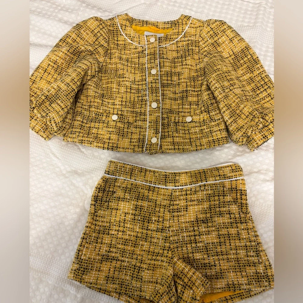 Tweed jacket and shorts